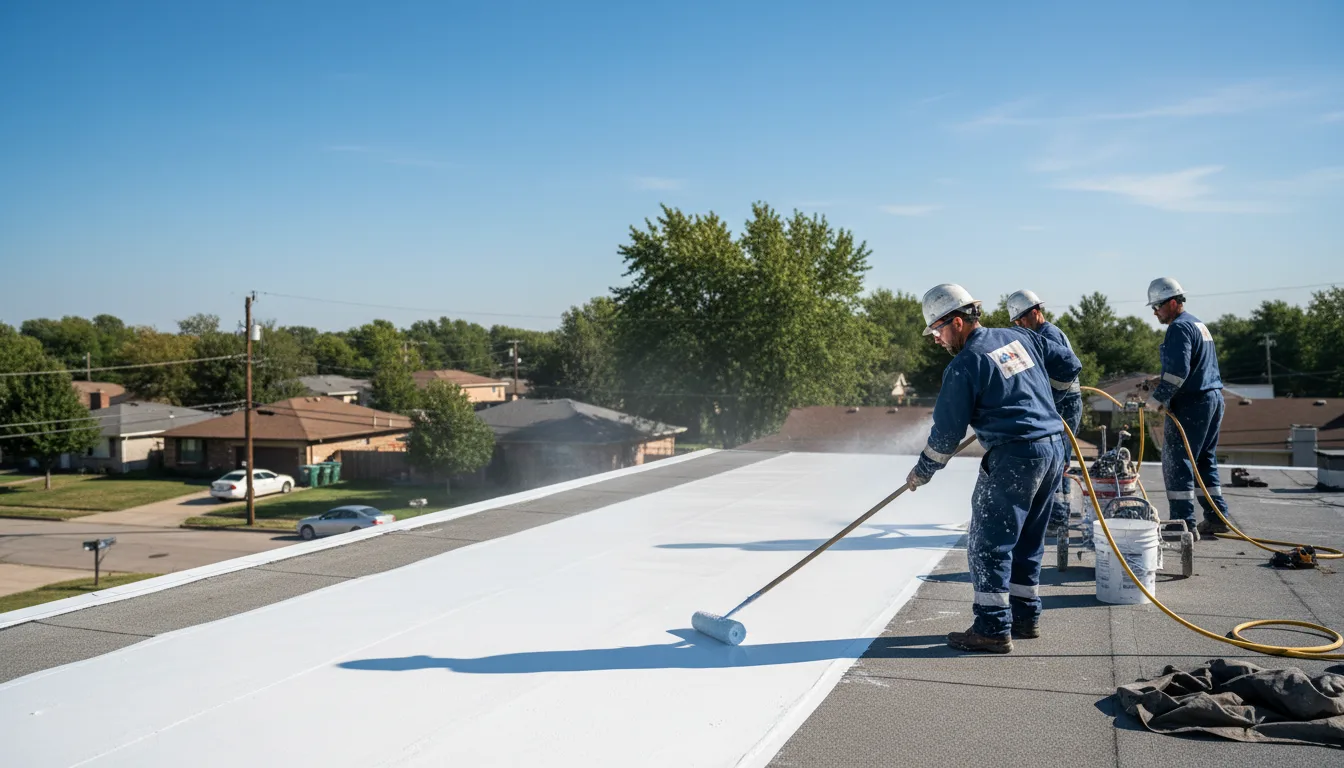 Commercial roof coating in Oreana, IL near me